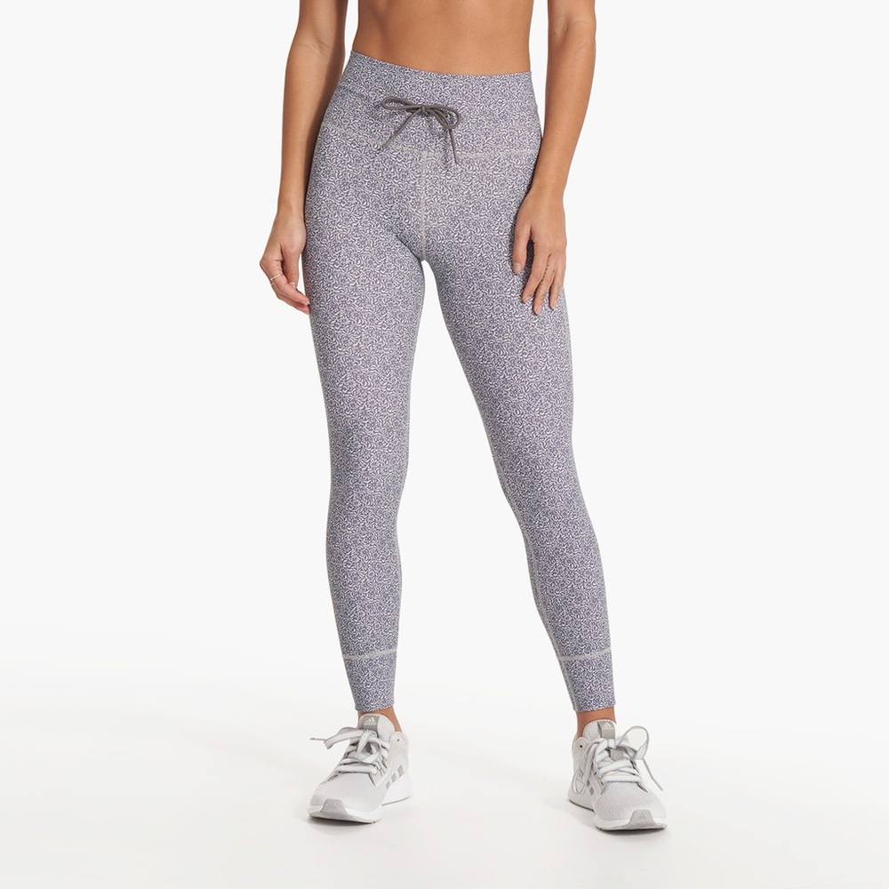 Vuori Daily Leggings with Jogger Cuff & Drawstring in Azure Mini Samba Gray